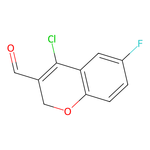 4-Chloro-6-fluoro-2H-1-benzopyran-3-carbaldehyde structure