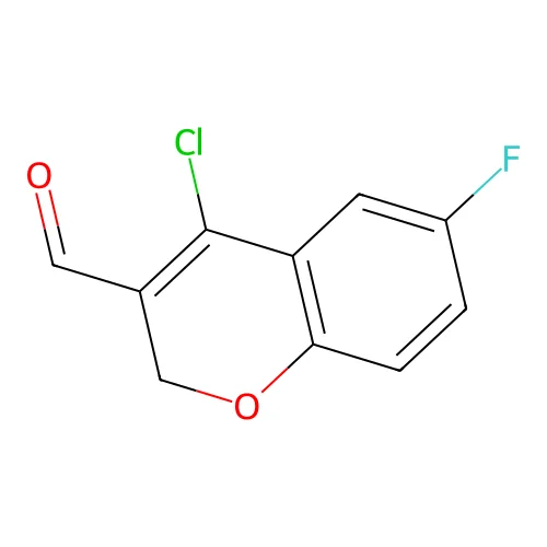 4-氯-6-氟-2H-1-苯并吡喃-3-甲醛 structure