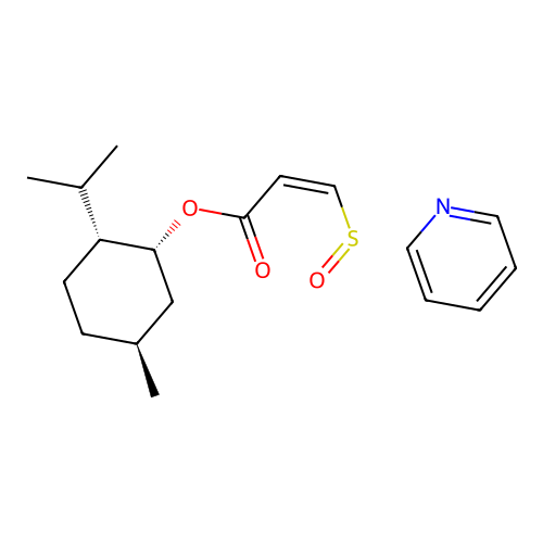 Menthyl 3-(2-pyridylsulfinyl)acrylate structure