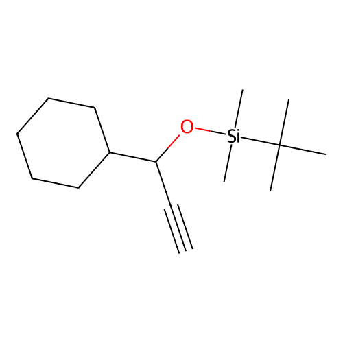 3-Tert-butyldimethylsilyloxy-3-cyclohexylprop-1-yne structure
