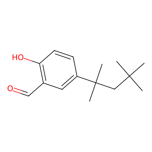 Benzaldehyde, 2-hydroxy, 5-(1,1,3,3-tetramethylbutyl) structure