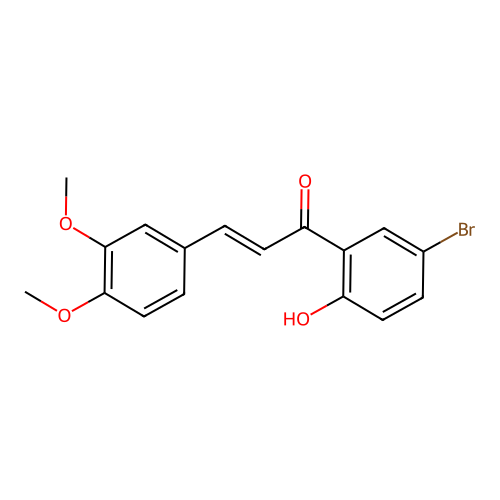 (E)-1-(5-bromo-2-hydroxyphenyl)-3-(3,4-dimethoxyphenyl)prop-2-en-1-one structure