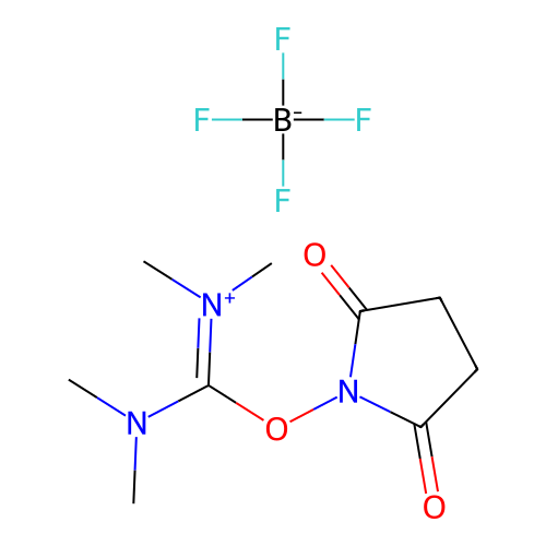 2-(2,5-Dioxopyrrolidin-1-yl)-1,1,3,3-tetramethylisouronium tetrafluoroborate structure