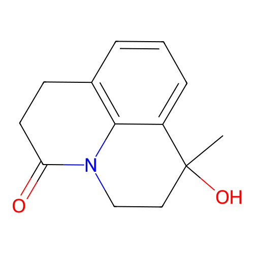 1-hydroxy-1-methyl-2,3,6,7-tetrahydro-1H,5H-pyrido[3,2,1-ij]quinolin-5-one structure
