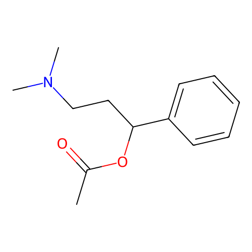 [3-(Dimethylamino)-1-phenylpropyl] acetate structure