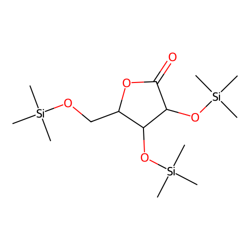 Arabinonic acid, 1,4-lactone, TMS structure