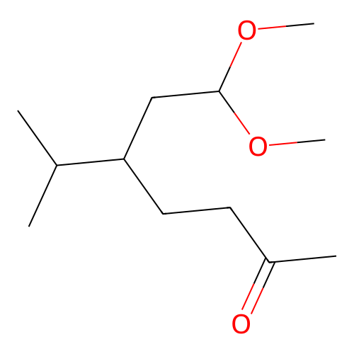 2-Heptanone, 7,7-dimethoxy-5-(1-methylethyl)- structure