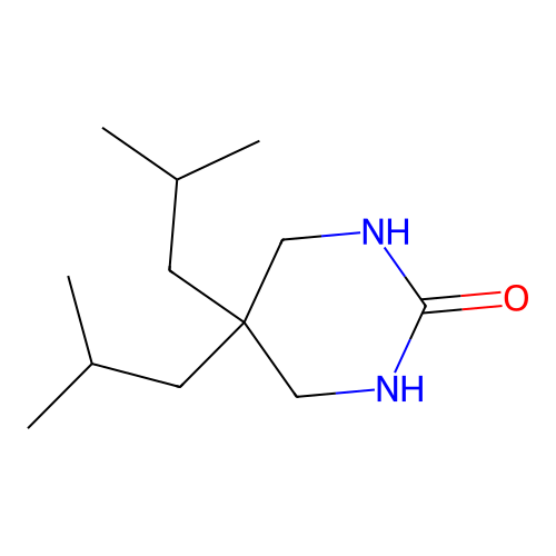 5,5-Bis(2-methylpropyl)-1,3-diazinan-2-one structure