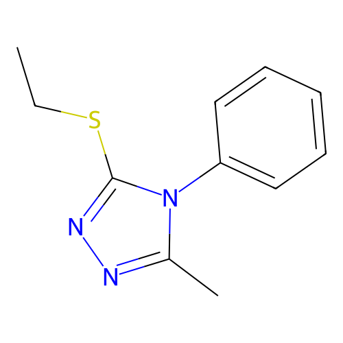 3-Ethylsulfanyl-5-methyl-4-phenyl-1,2,4-triazole structure
