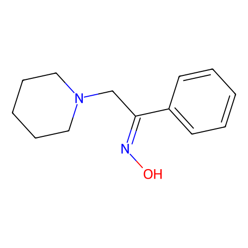 N-(1-phenyl-2-piperidin-1-ylethylidene)hydroxylamine structure