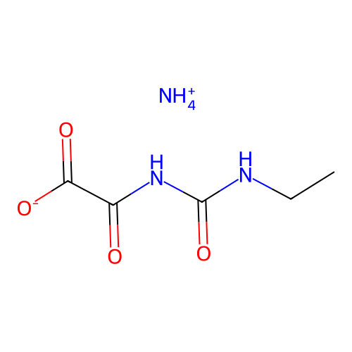 acetic acid, (((ethylamino)carbonyl)amino)oxo-, monoammonium salt structure