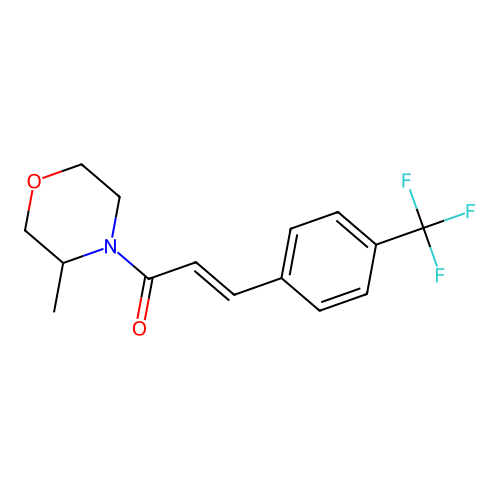 Morpholine, 3-methyl-4-(1-oxo-3-(4-(trifluoromethyl)phenyl)-2-propenyl)- structure