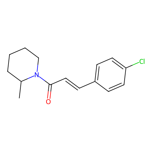 Piperidine, 1-(3-(4-chlorophenyl)-1-oxo-2-propenyl)-2-methyl- structure