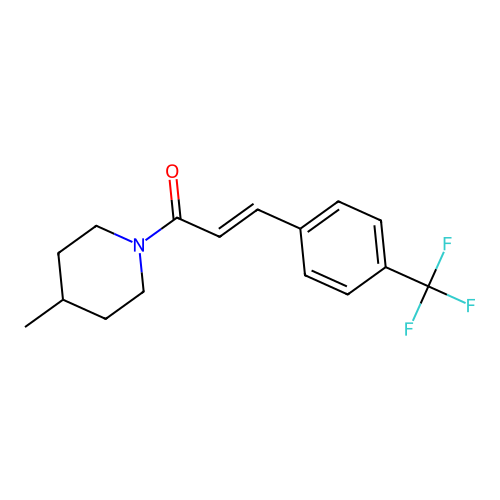 Piperidine, 4-methyl-1-(1-oxo-3-(4-(trifluoromethyl)phenyl)-2-propenyl)- structure