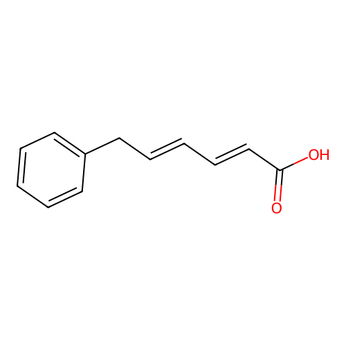 2,4-Hexadienoic acid, 6-phenyl-, (E,E)- structure