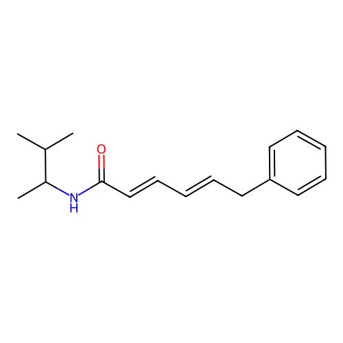 2,4-Hexadienamide, N-(1,2-dimethylpropyl)-6-phenyl-, (E,E)- structure