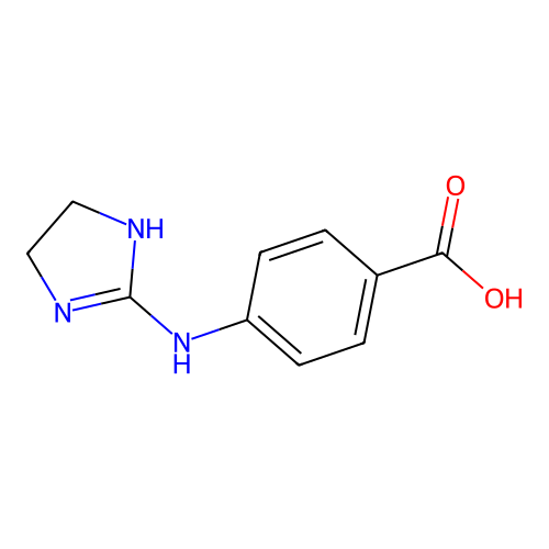 (4-(4,5-Dihydro-1H-imidazol-2-yl)amino)benzoic acid structure