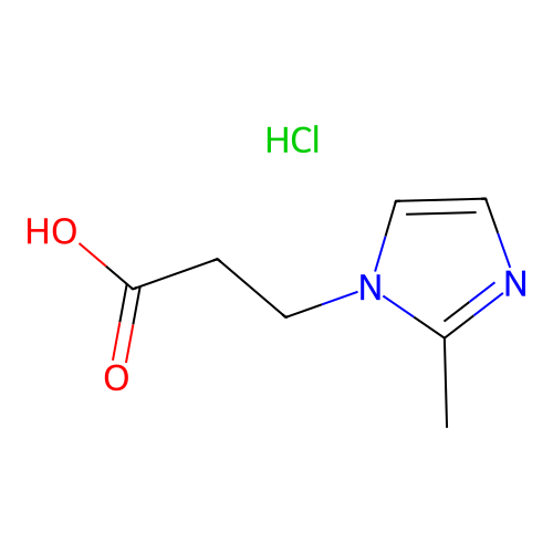 3-(2-methyl-1H-imidazol-1-yl)propanoic acid hydrochloride structure