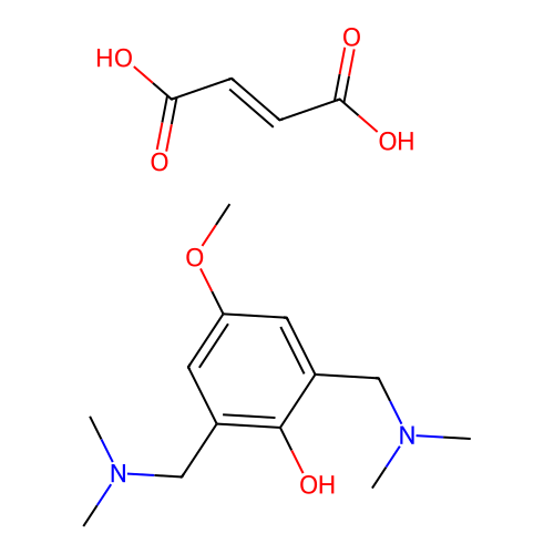 2,6-Bis((dimethylamino)methyl)-4-methoxyphenol fumarate structure