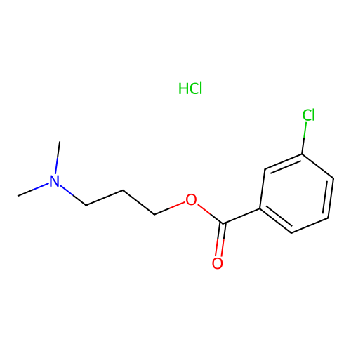 3-(Dimethylamino)propyl 3-chlorobenzoate hydrochloride structure