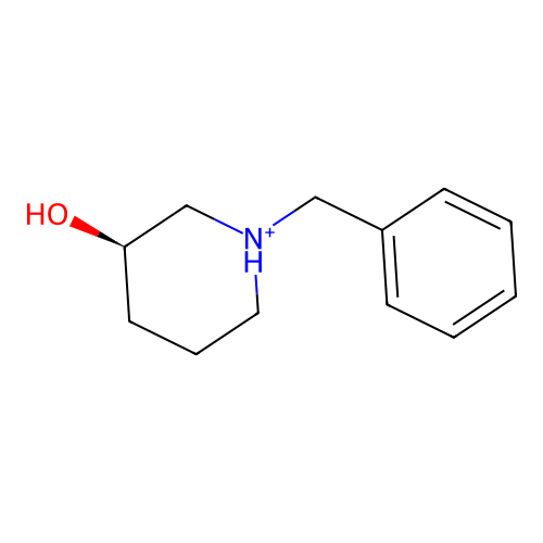 (3R)-1-benzylpiperidin-1-ium-3-ol structure