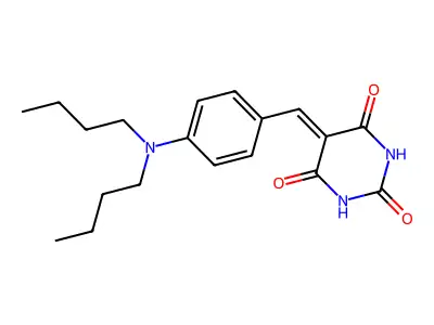 5-[[4-(Dibutylamino)phenyl]methylidene]-1,3-diazinane-2,4,6-trione structure