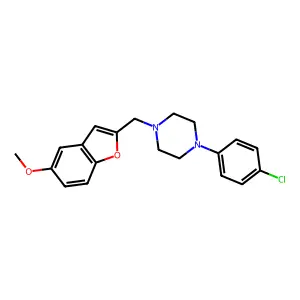 Piperazine, 1-(4-chlorophenyl)-4-((5-methoxy-2-benzofuranyl)methyl)- structure
