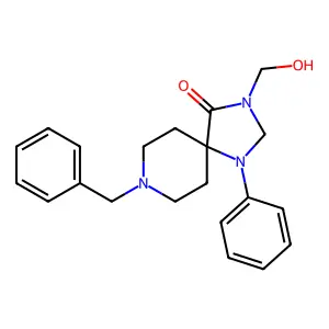 8-Benzyl-3-(hydroxymethyl)-1-phenyl-1,3,8-triazaspiro[4,5]decan-4-one structure