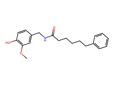 Benzenehexanamide, N-((4-hydroxy-3-methoxyphenyl)methyl)- structure