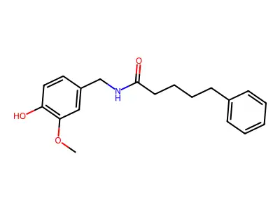 Benzenepentanamide, N-((4-hydroxy-3-methoxyphenyl)methyl)- structure