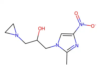 alpha-(1-Aziridinylmethyl)-2-methyl-4-nitro-1H-imidazole-1-ethanol structure