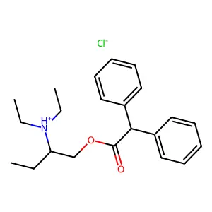 Acetic acid, diphenyl-, 2-(diethylamino)butyl ester, hydrochloride structure