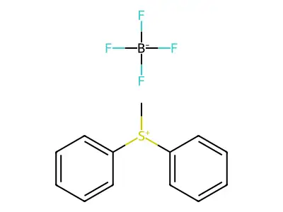 Methyldiphenylsulphonium tetrafluoroborate(1-) structure