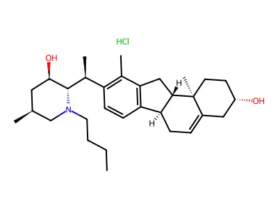 Veratramine, N-butyl-, hydrochloride structure