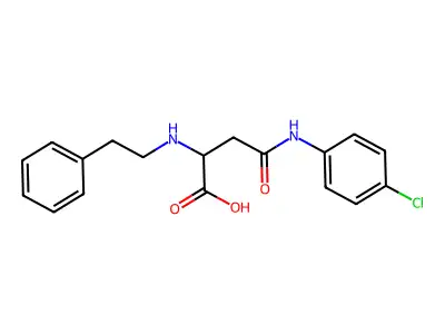4-((4-Chlorophenyl)amino)-4-oxo-2-(phenethylamino)butanoic acid structure