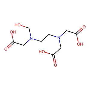 Glycine, N-(2-(bis(carboxymethyl)amino)ethyl)-N-(hydroxymethyl)- structure