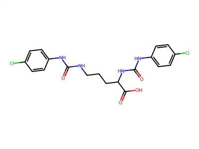 N2,N5-Bis[[(4-chlorophenyl)amino]carbonyl]ornithine structure