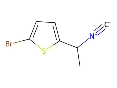 2-Bromo-5-(1-isocyanoethyl)thiophene structure