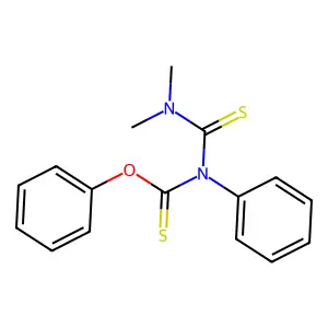 Allophanic acid, 4,4-dimethyl-2-phenyl-1,3-dithio-, O-phenyl ester structure