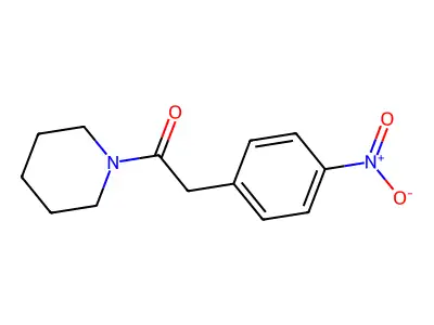 1-[(4-Nitrophenyl)acetyl]piperidine structure