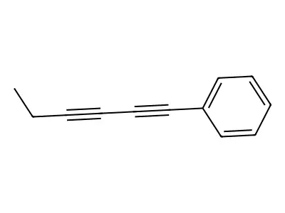 Hexa-1,3-diynylbenzene structure
