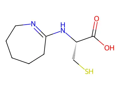L-Cysteine, N-(3,4,5,6-tetrahydro-2H-azepin-7-yl)- structure
