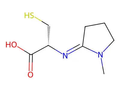 N-(1-Methyl-2-pyrrolidinylidene)-L-cysteine structure
