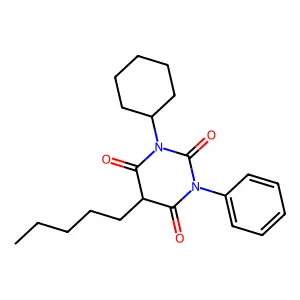 Barbituric acid, 1-cyclohexyl-5-pentyl-3-phenyl- structure