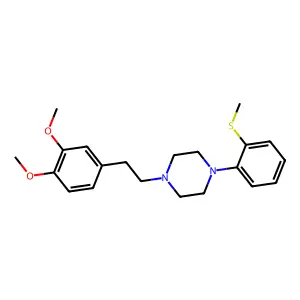 Piperazine, 1-(3,4-dimethoxyphenethyl)-4-(o-(methylthio)phenyl)- structure