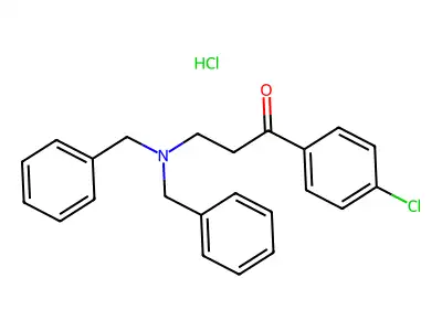 1-(4-Chlorophenyl)-3-(dibenzylamino)propan-1-one--hydrogen chloride (1/1) structure