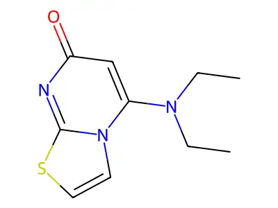 7H-Thiazolo(3,2-a)pyrimidin-7-one, 5-(diethylamino)- structure