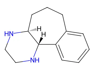 1H-Benzo(3,4)cyclohepta(1,2-b)pyrazine, 2,3,4,4a,5,6,7,11b-octahydro-, (E)- structure