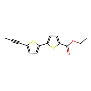 (2,2'-Bithiophene)-5-carboxylic acid, 5'-(1-propen-1-yl)-, ethyl ester structure