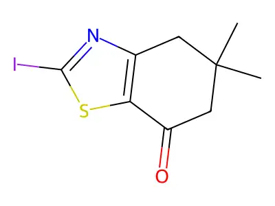 5,6-Dihydro-2-iodo-5,5-dimethyl-7(4H)-benzothiazolone structure